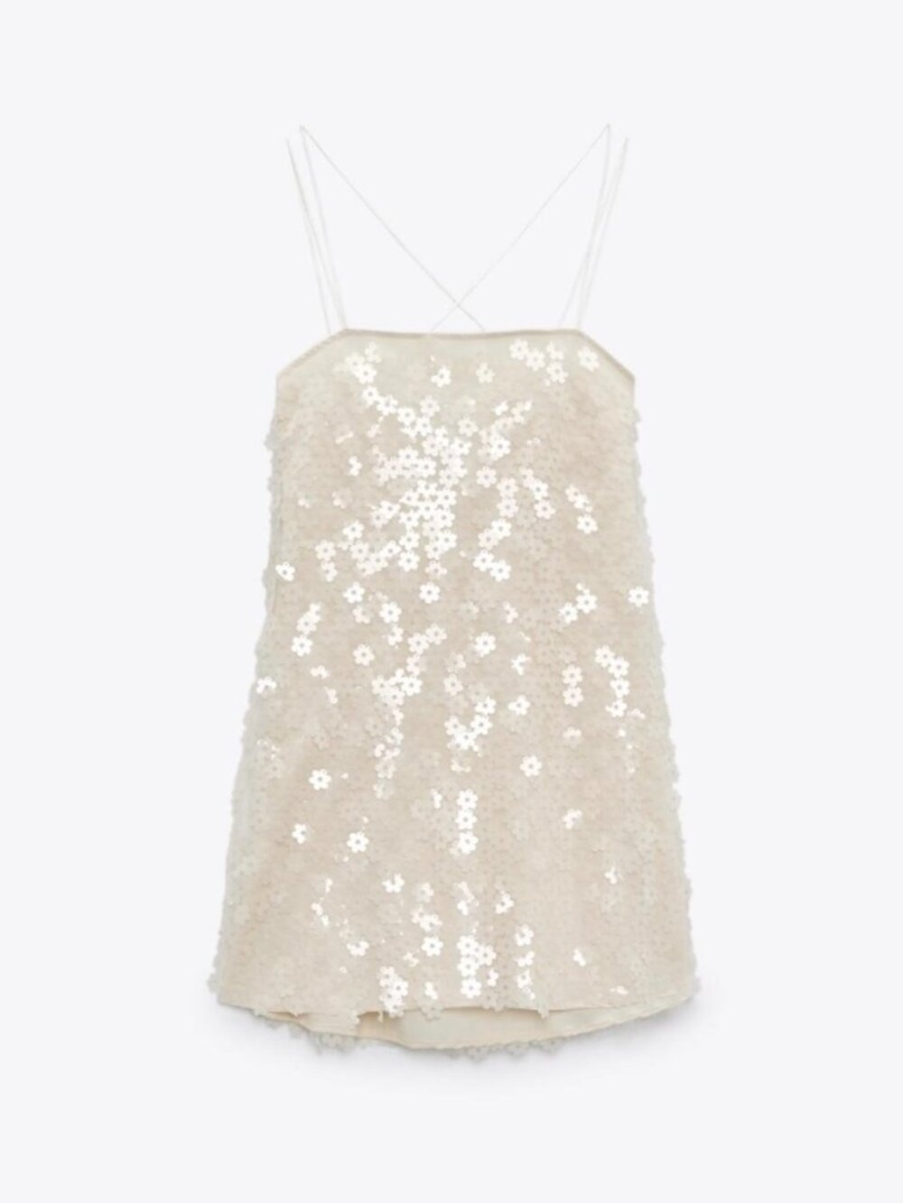 Zara Floral Sequin Mini Dress